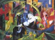 Franz Marc Painting with Cattle (mk34) Sweden oil painting artist
